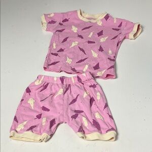 Daughter Queen 2T Short Sleeve Shirt and Shorts Popsicles Purple Outfit